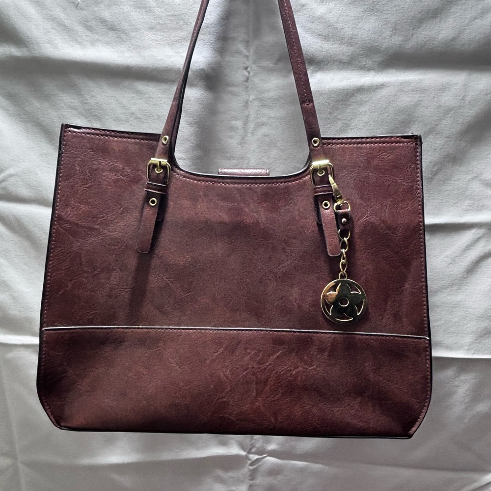 Elegant Burgundy Tote Bag